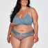 V-shaped Brazilian knickers mesh, Green