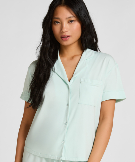 Essential Jersey Short-Sleeved Jacket, Green