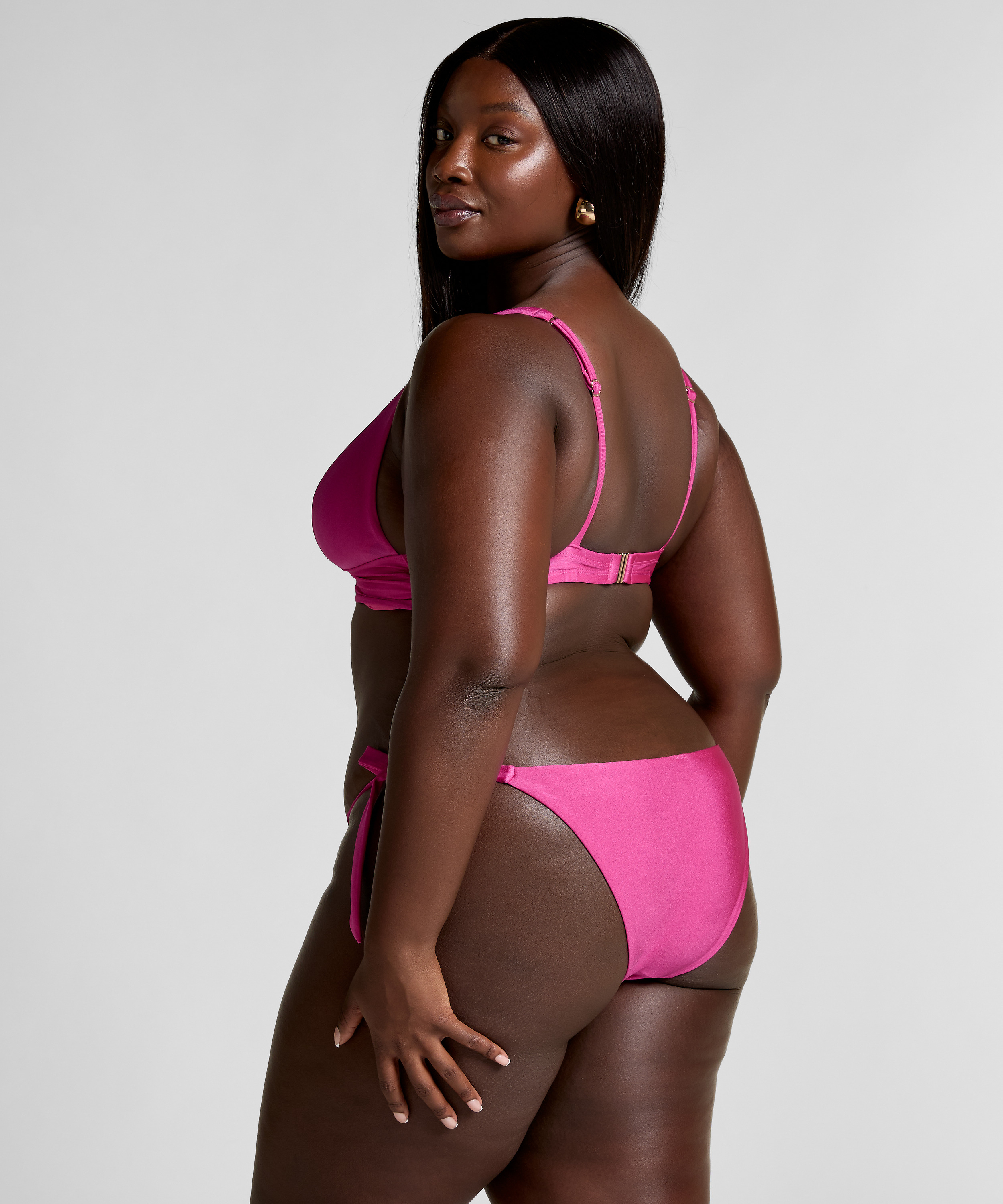 Luna Triangle Bikini Top, Pink, main