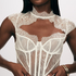 Lace Camille Top, White