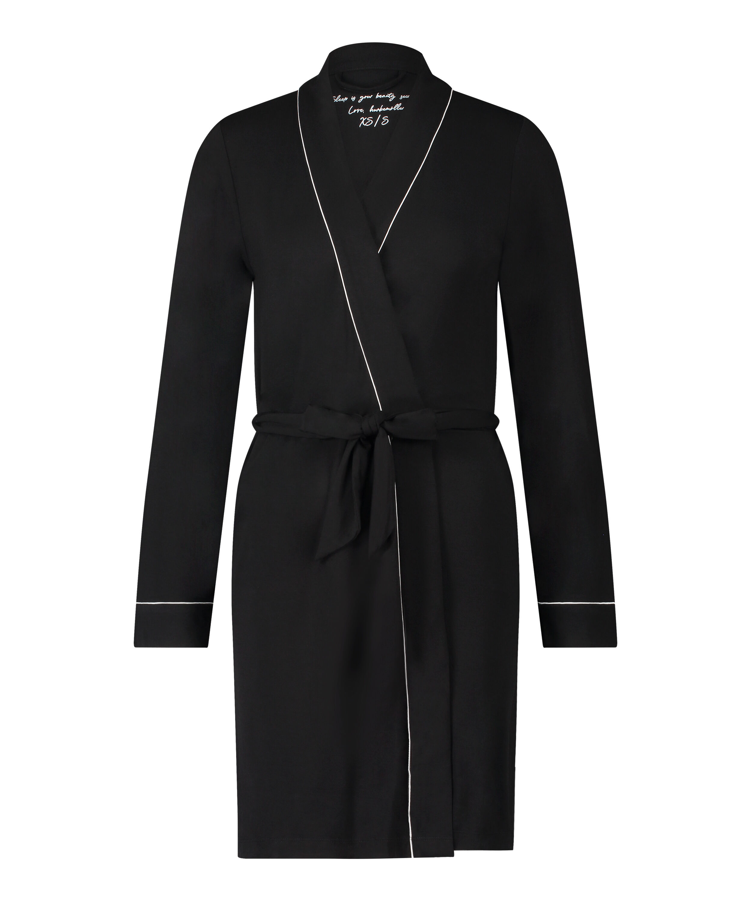 Hunkemöller Jersey Bademantel Essentials – Kurz, Weich, Mit Gürtel, Perfekt Zum Entspannen