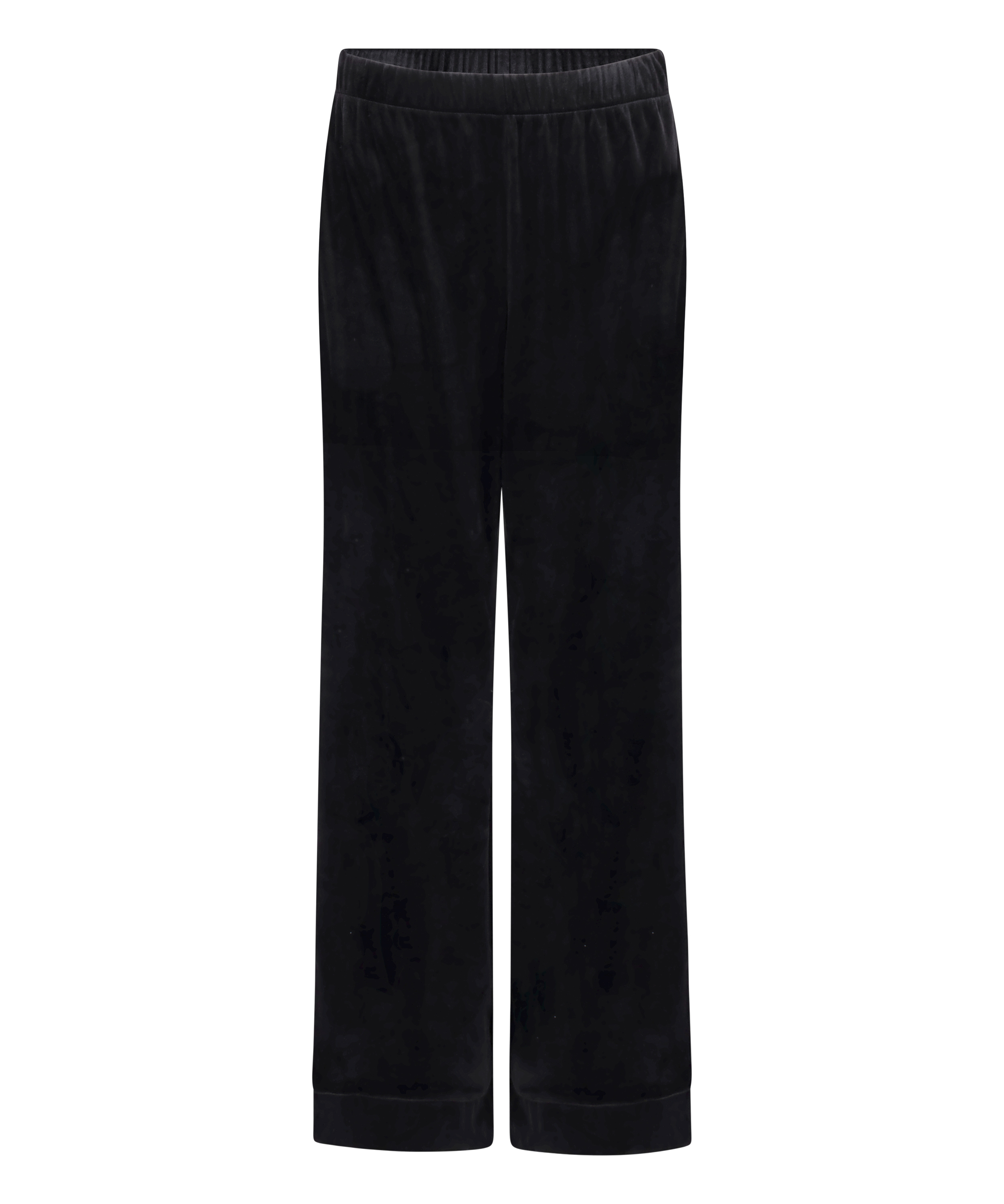 Velvet Pyjama Pants, Black, main
