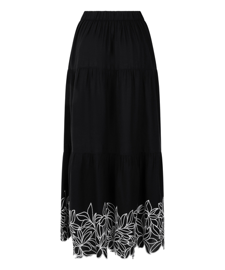 Embroiderd Skirt, Black