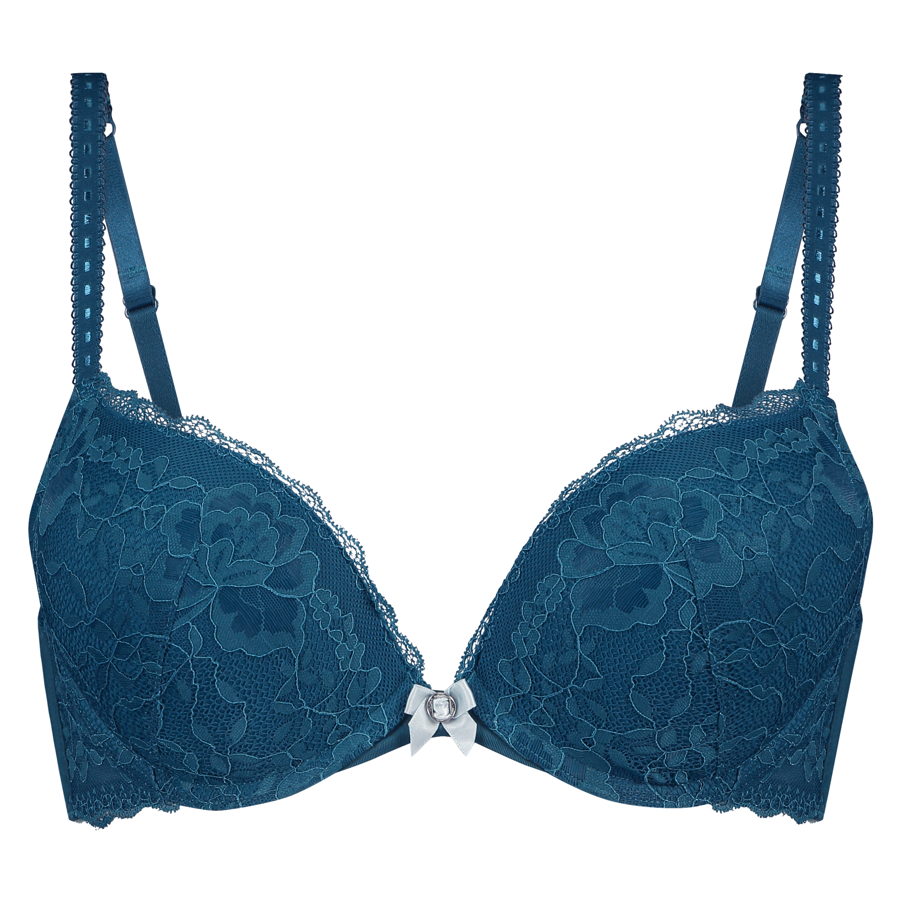 Maya Padded Underwired Maximizer Bra, Blue, main