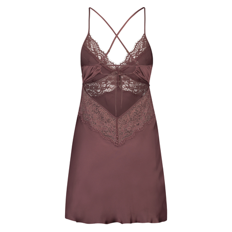 Satin Honey Slip Dress, Pink