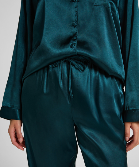 Pyjama Set Shiny Satin, Blue