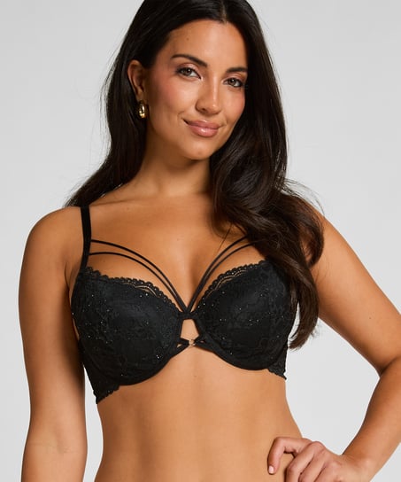 Sabrina Padded Underwired Bra, Black
