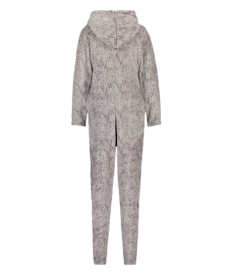 Flannel Fleece Onesie, Gray