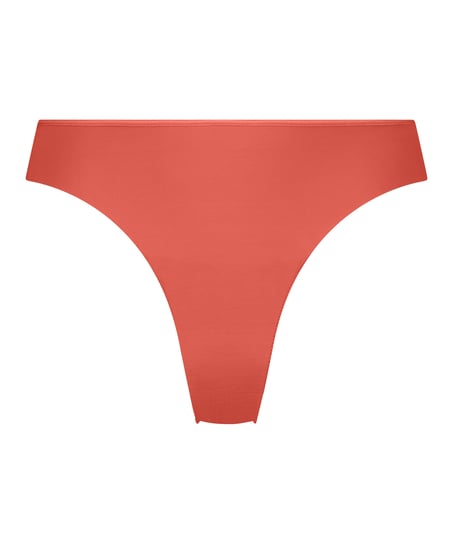 Lace Back Invisible Thong, Red