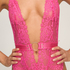 Private Brandy body open crotch, Pink