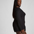 Beach Long-Sleeved Ring Dress, Black