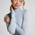 super soft Turtleneck shirt with Cashmere, Blue