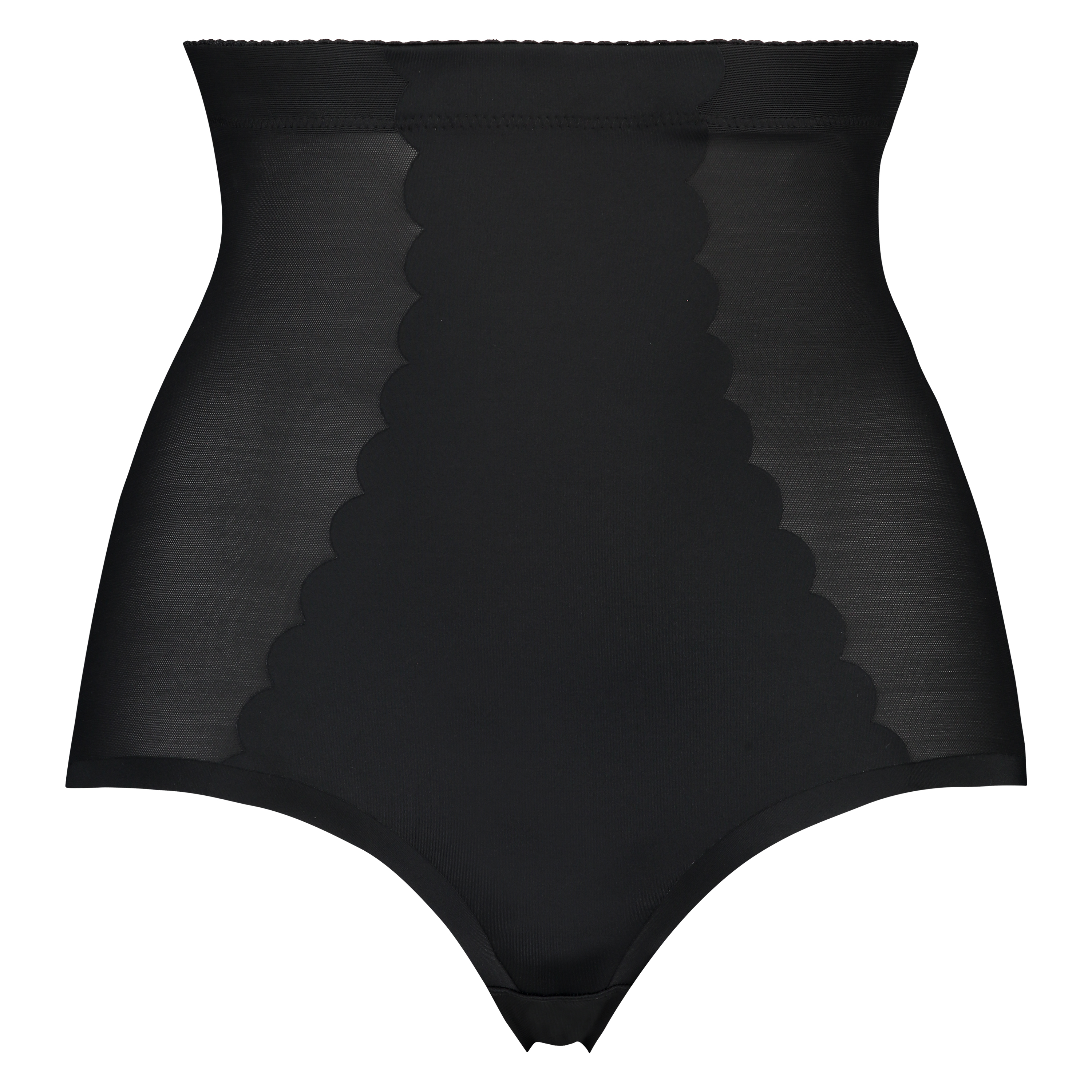 Sculpting scallop high waisted brief - Level 3, Black, main