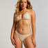 Triangle Crochet Bikini Top, White