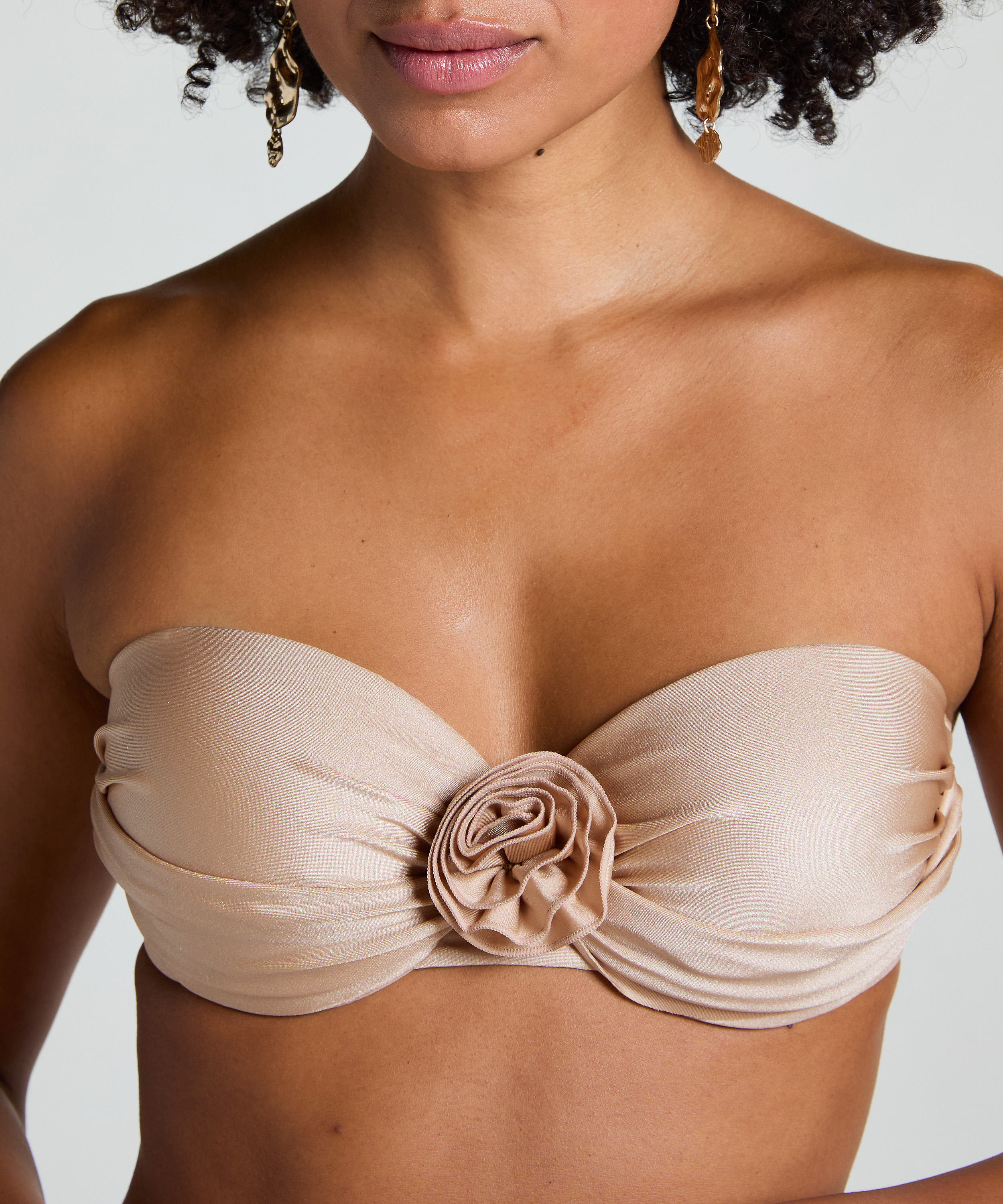 Lima Bandeau Bikini Top, Beige, main