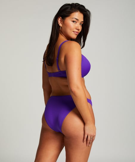 Eclipse High-Leg Bikini Bottoms, Purple