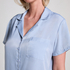 Satin Short-Sleeved Jacket, Blue
