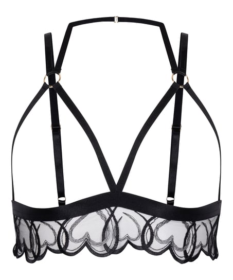Olivia Open Bralette, Black