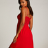 Nora Lace Slip Dress, Red