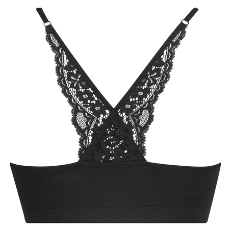 Rose seamless bralette, Black