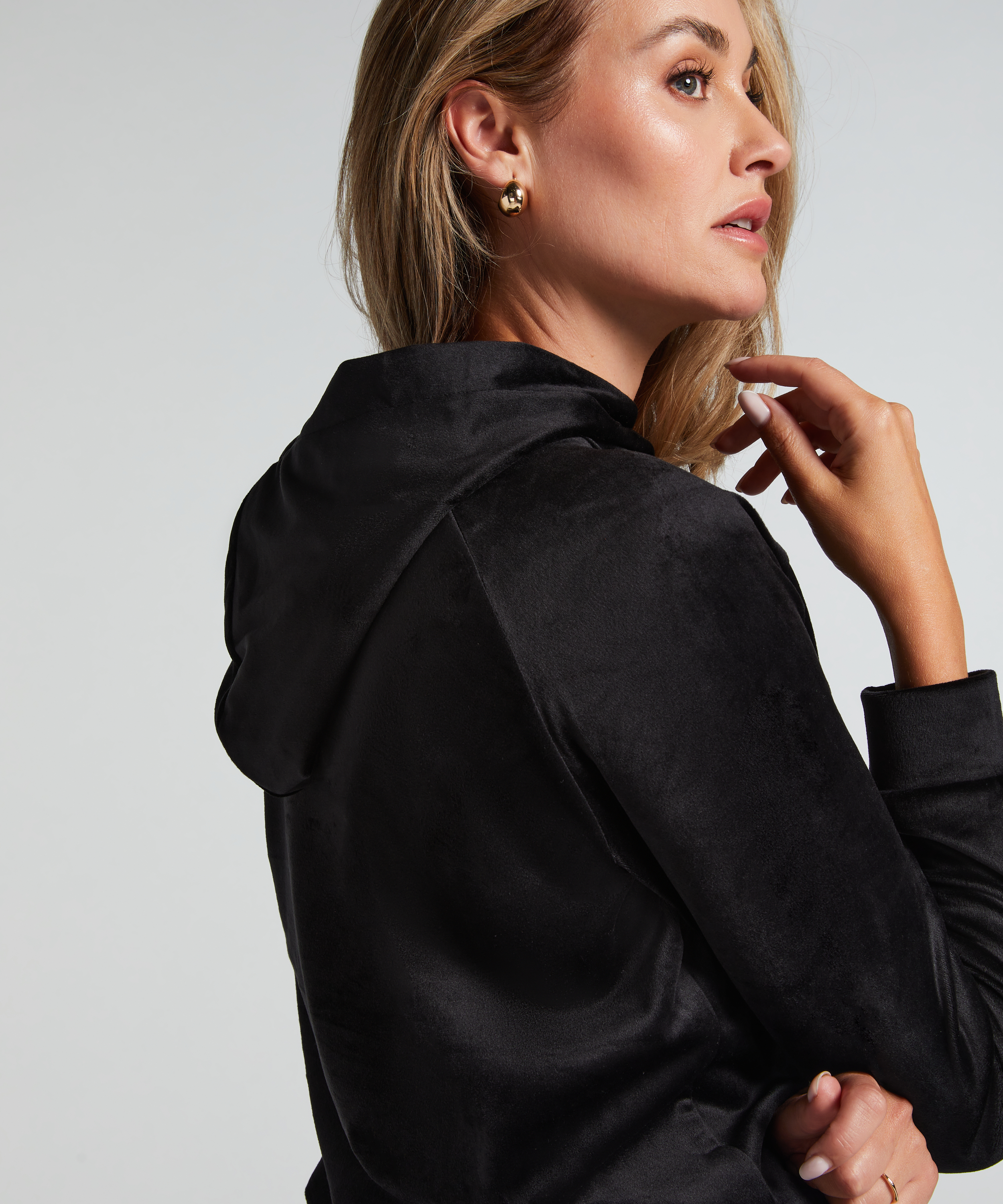 Velours top, Black, main