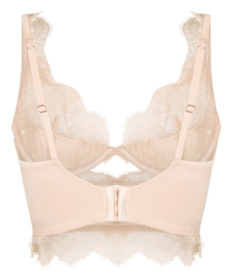 Non-Padded Underwired Longline Bra Sylvia, Beige