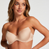Transparent Back Padded Underwired Bra, Beige