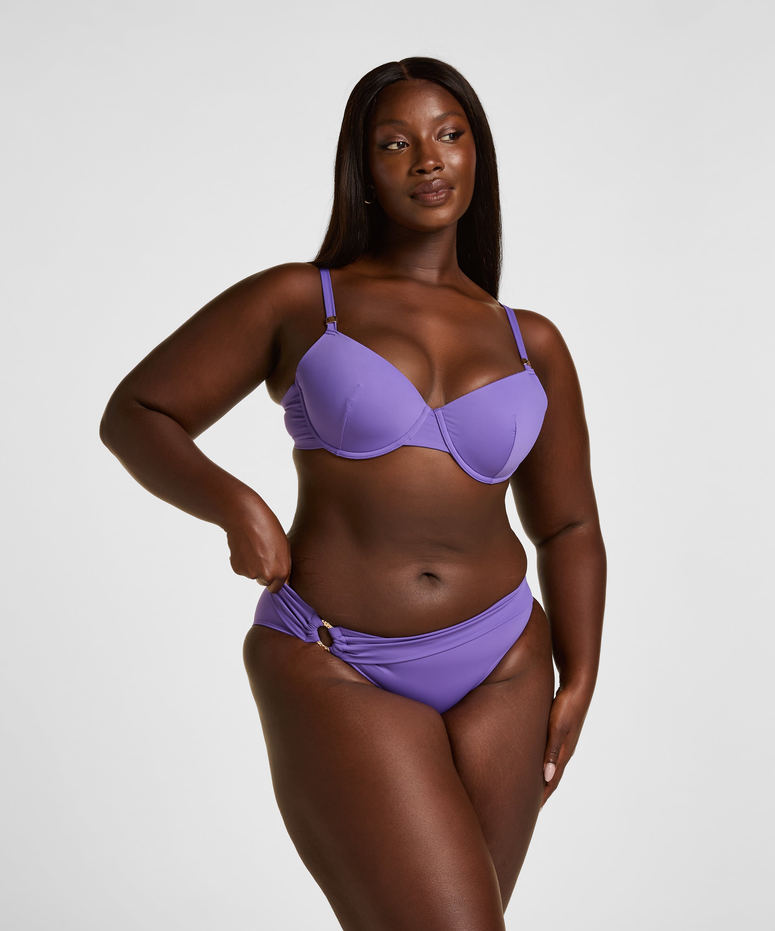 Luxe Rio Bikini Bottom, Purple, main