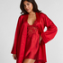 Satin kimono, Red