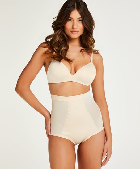 Sculpting scuba high waisted brief - Level 3, Beige
