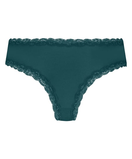 V-shaped Brazilian knickers mesh, Green