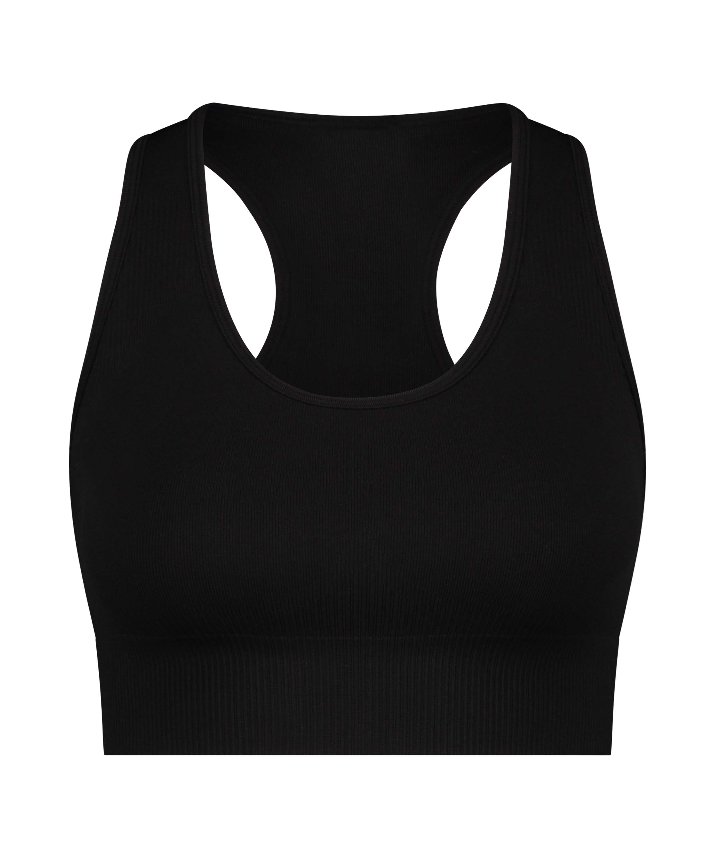 HKMX Seamless Sports Bra, Black, main