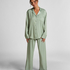 Ayla Satin Long-Sleeved Jacket, Green