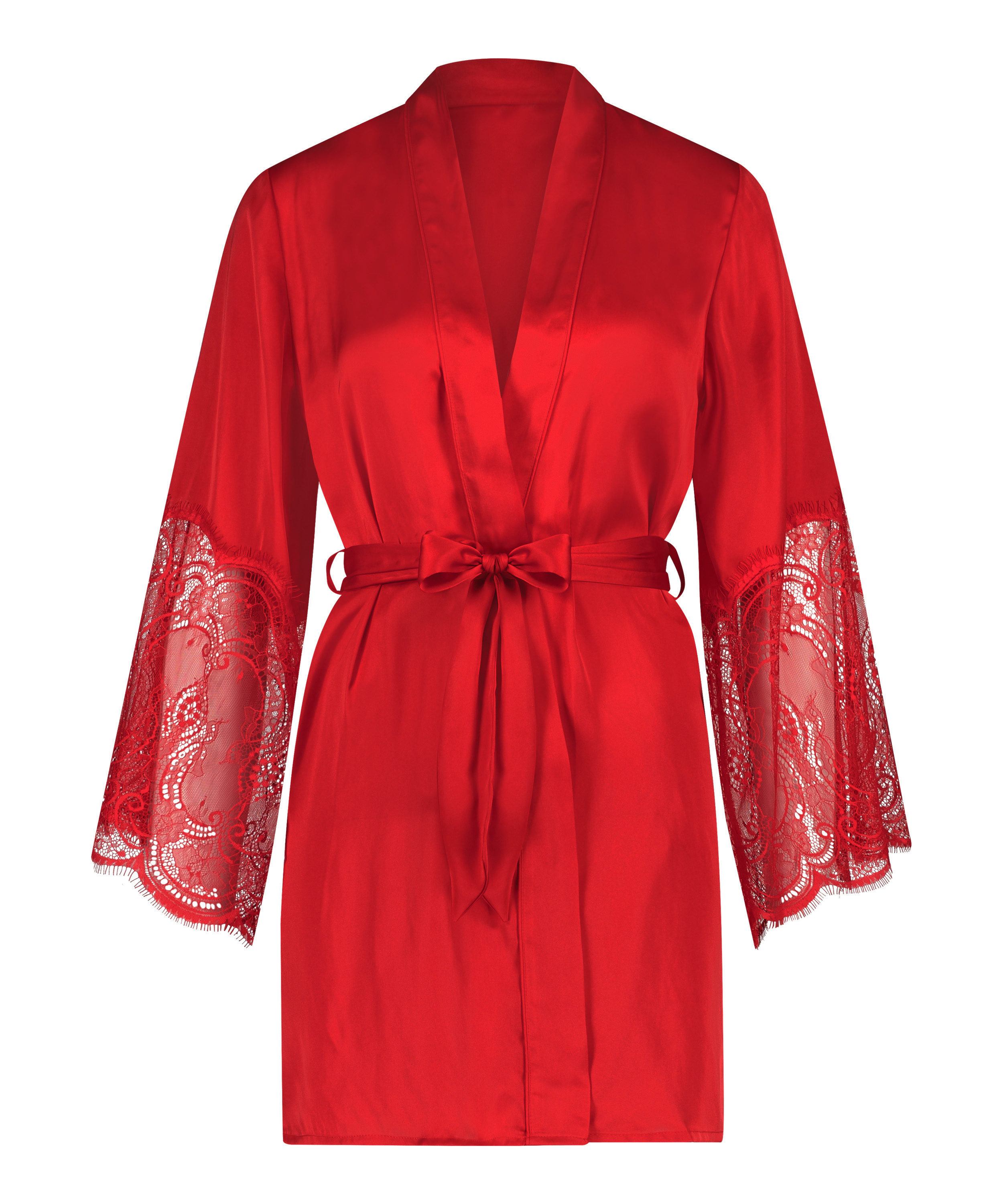 Satin Kimono, Red, main