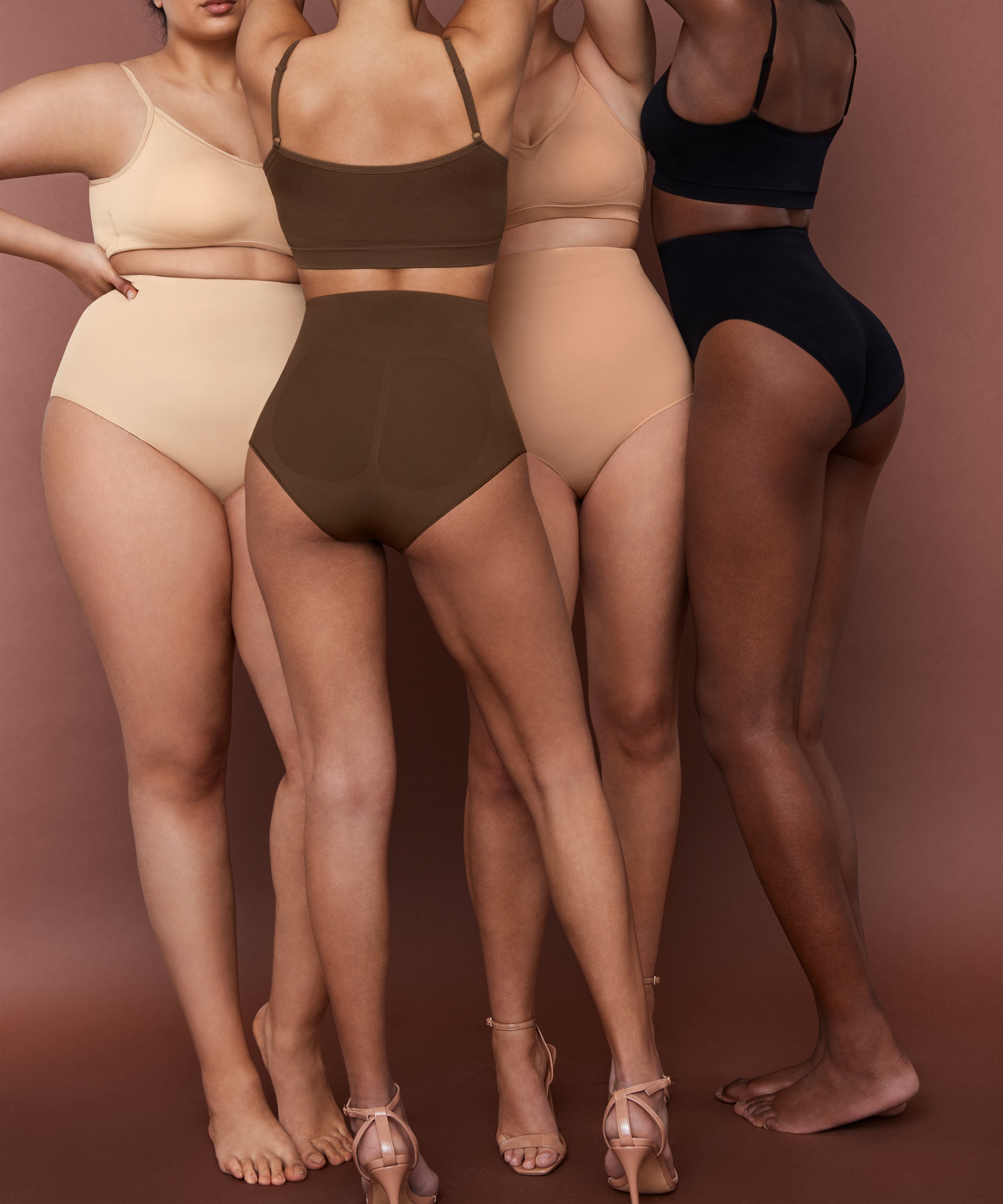 Seamless Enhancing High Waisted Knickers, Black, main