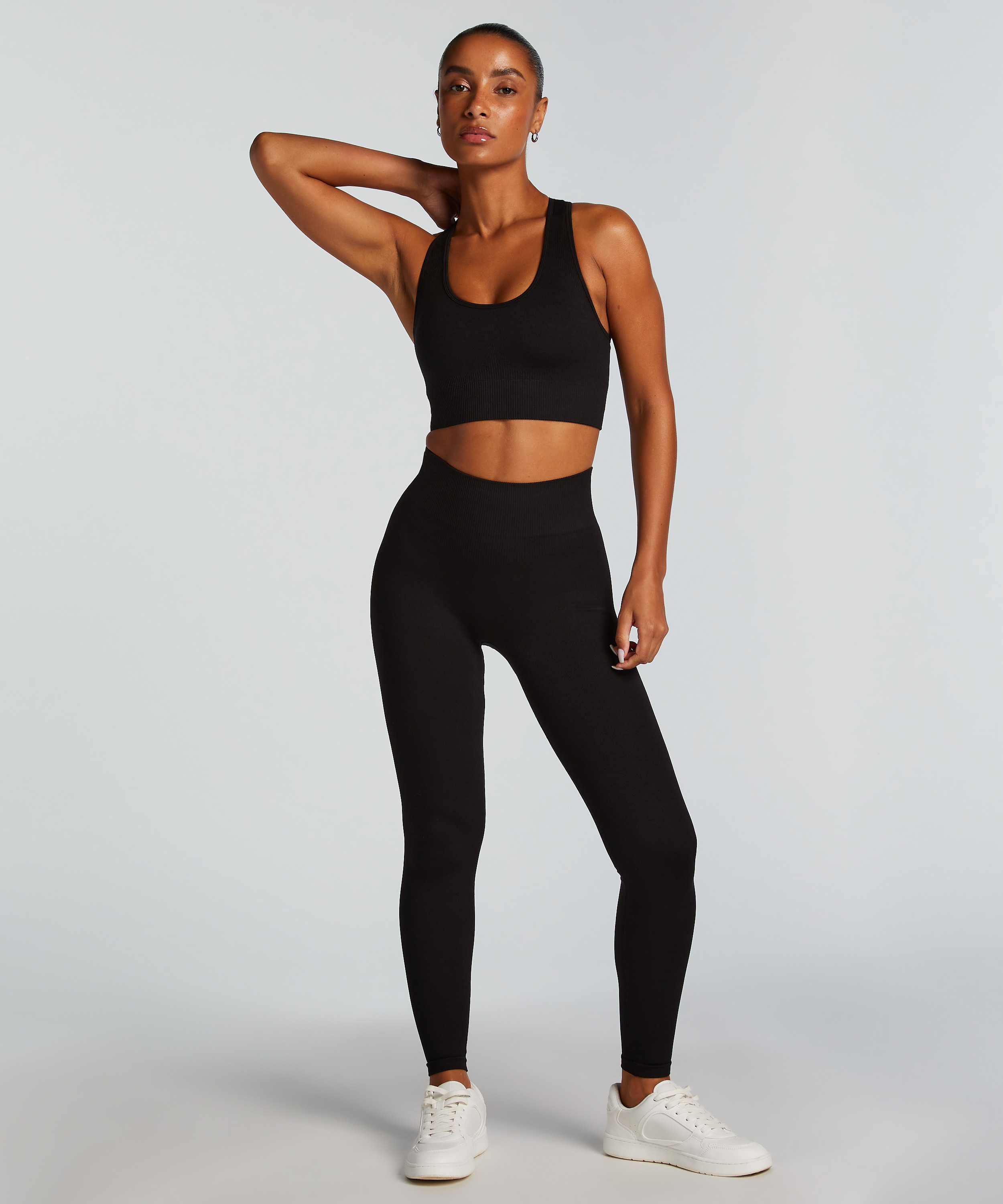 HKMX Seamless Sports Bra, Black, main