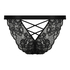 Catherine Open-Crotch Brazilian Knickers, Black