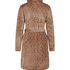 Fleece Zip Bathrobe, Brown