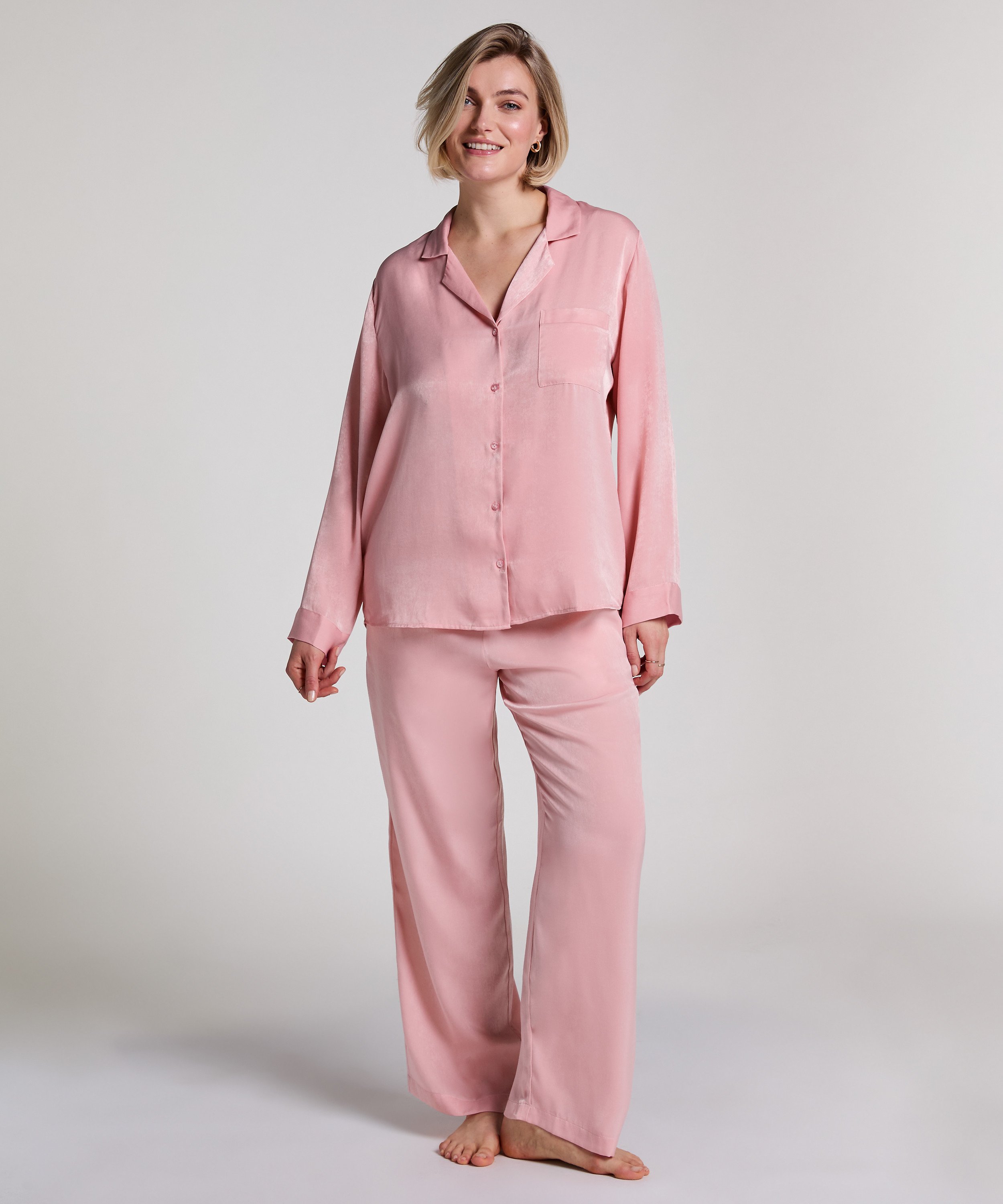 Satin Trousers, Pink, main