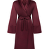 Satin Fleece Bathrobe, Purple