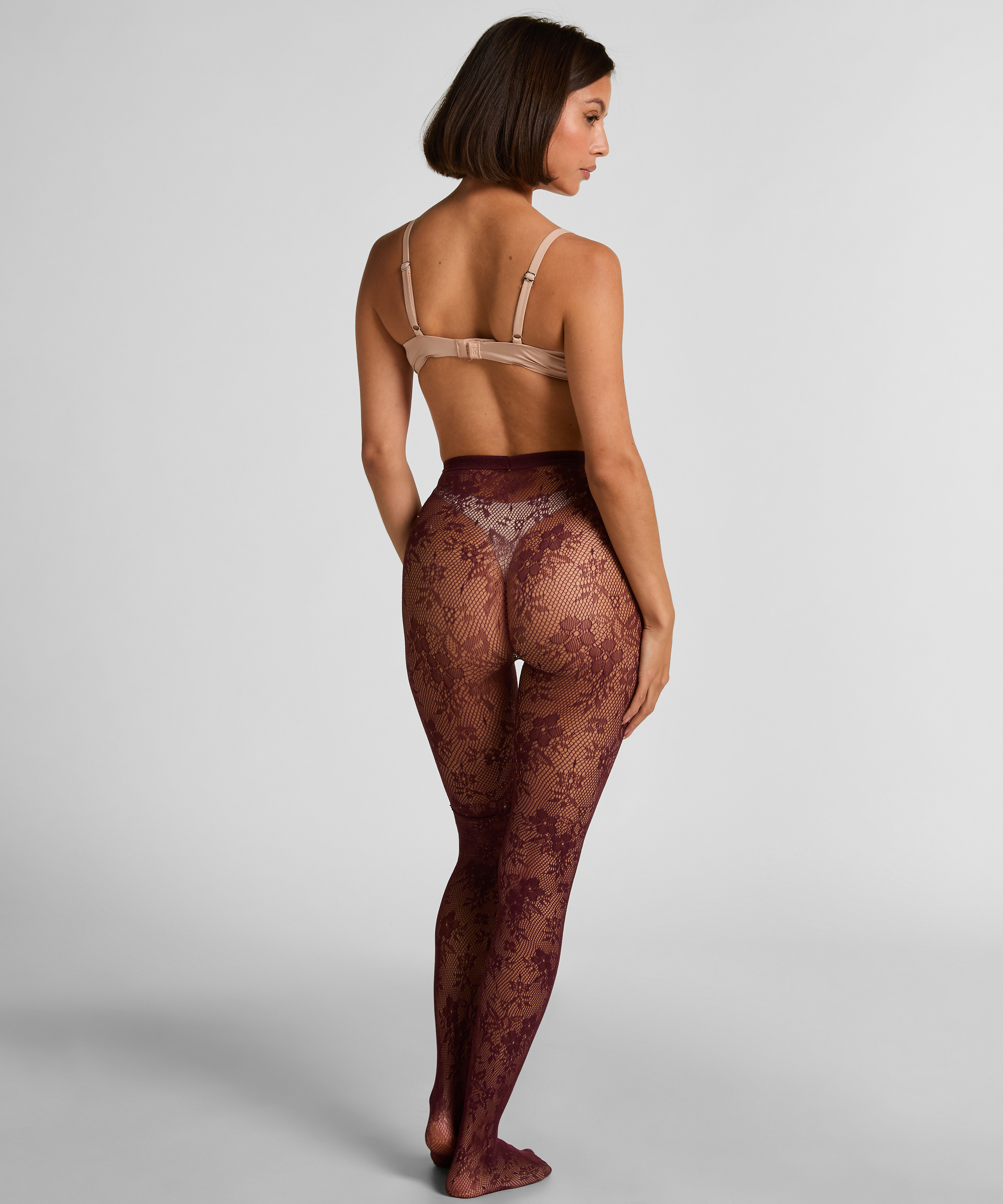 Tights Allover Lace, Purple, main