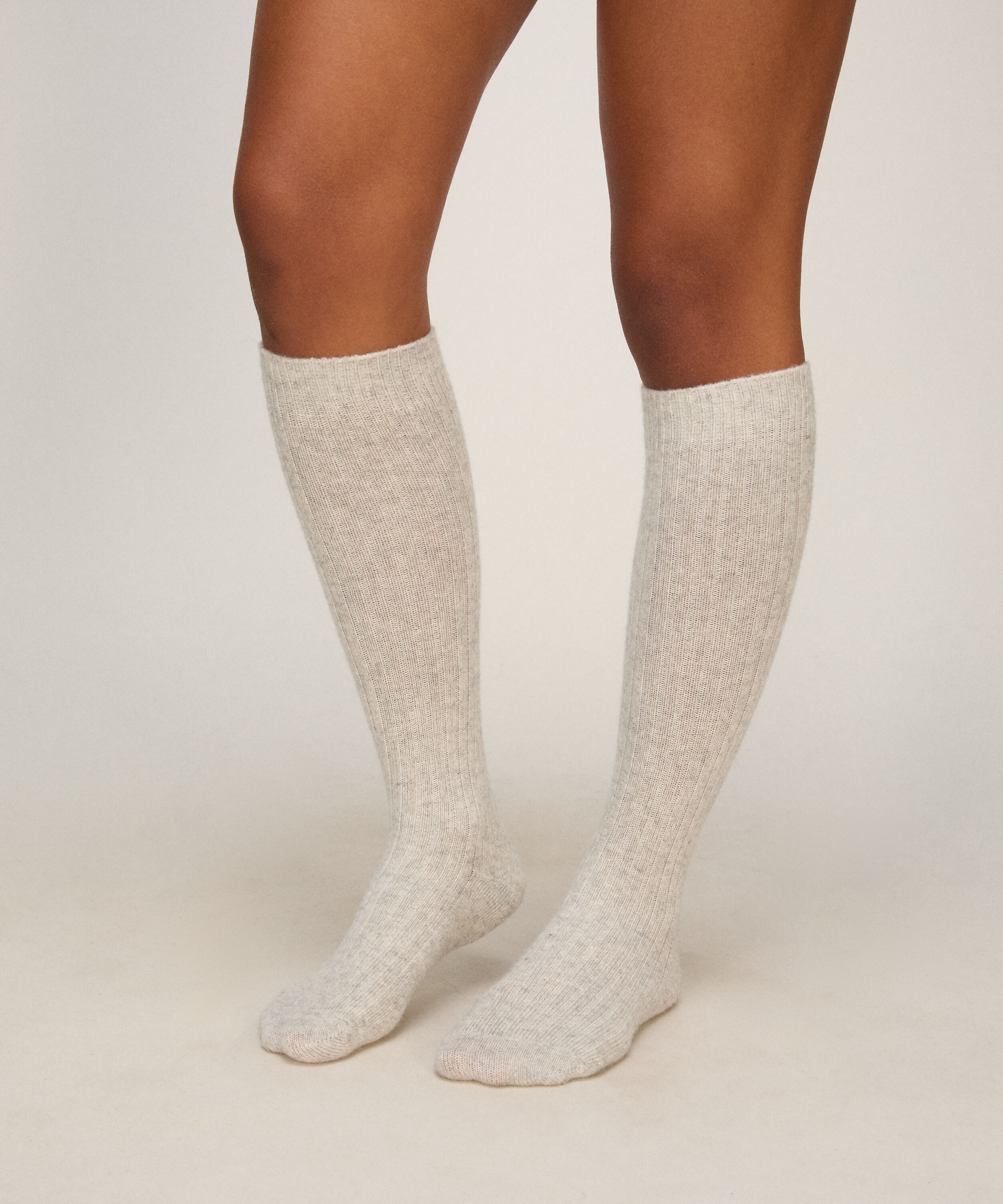 Cashmere Blended Socks, Gray