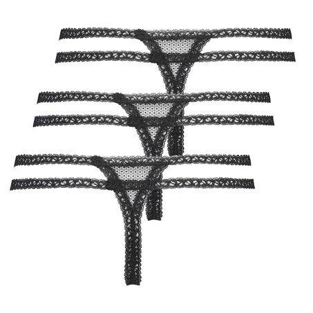 3-pack Itzel string, Black