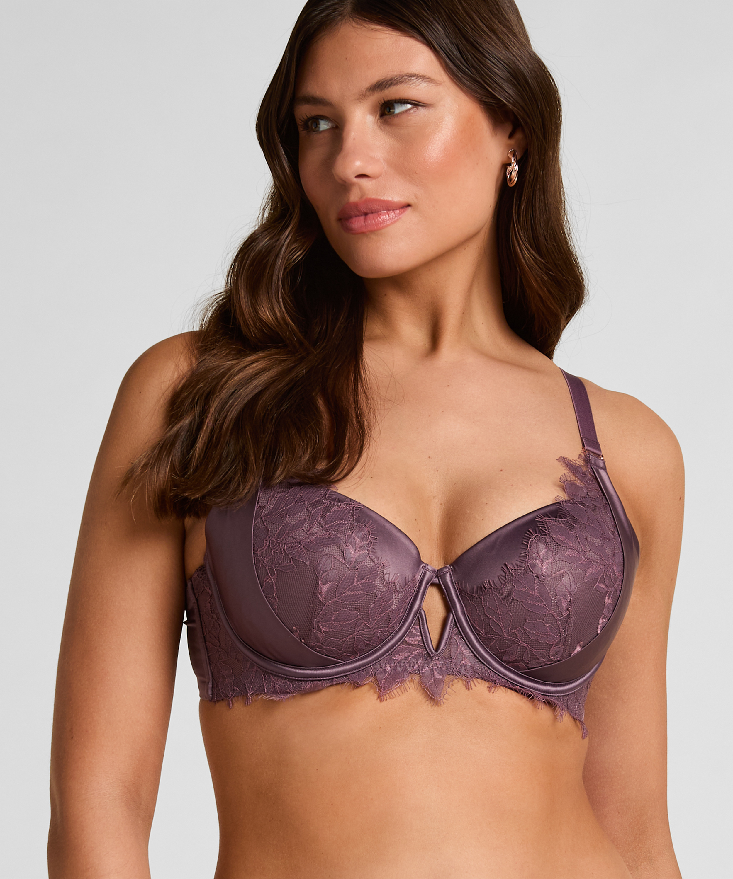 Malou Padded Underwired Bra, Purple, main