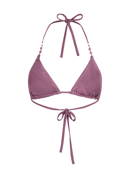 Cozumel Triangle Bikini Top, Purple