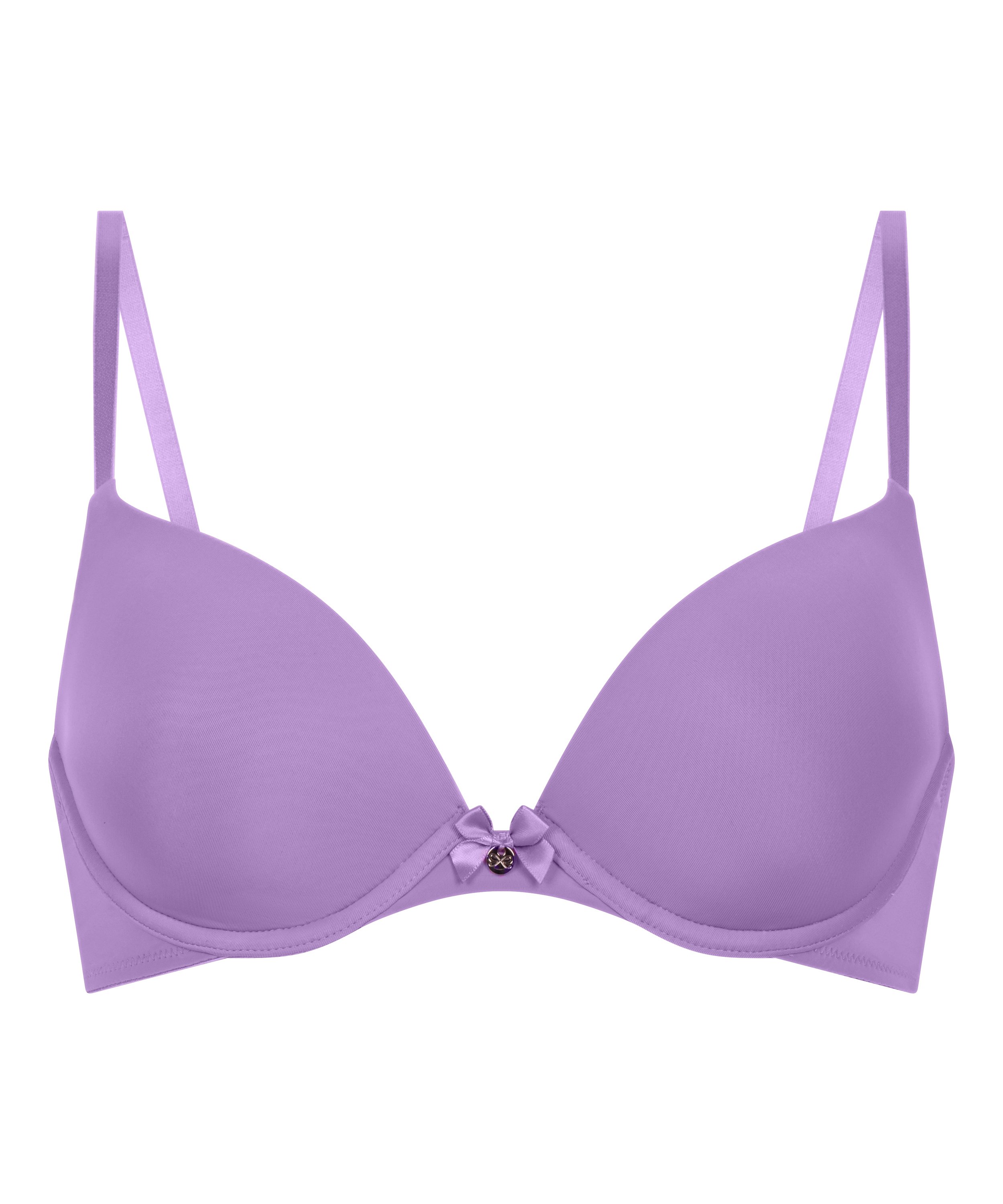 Plunge Padded Underwired Bra, Purple, main