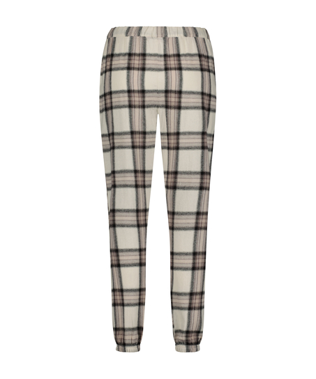 Tall Twill Check pyjama pants, Beige
