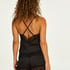 Satin Lace cami top, Black