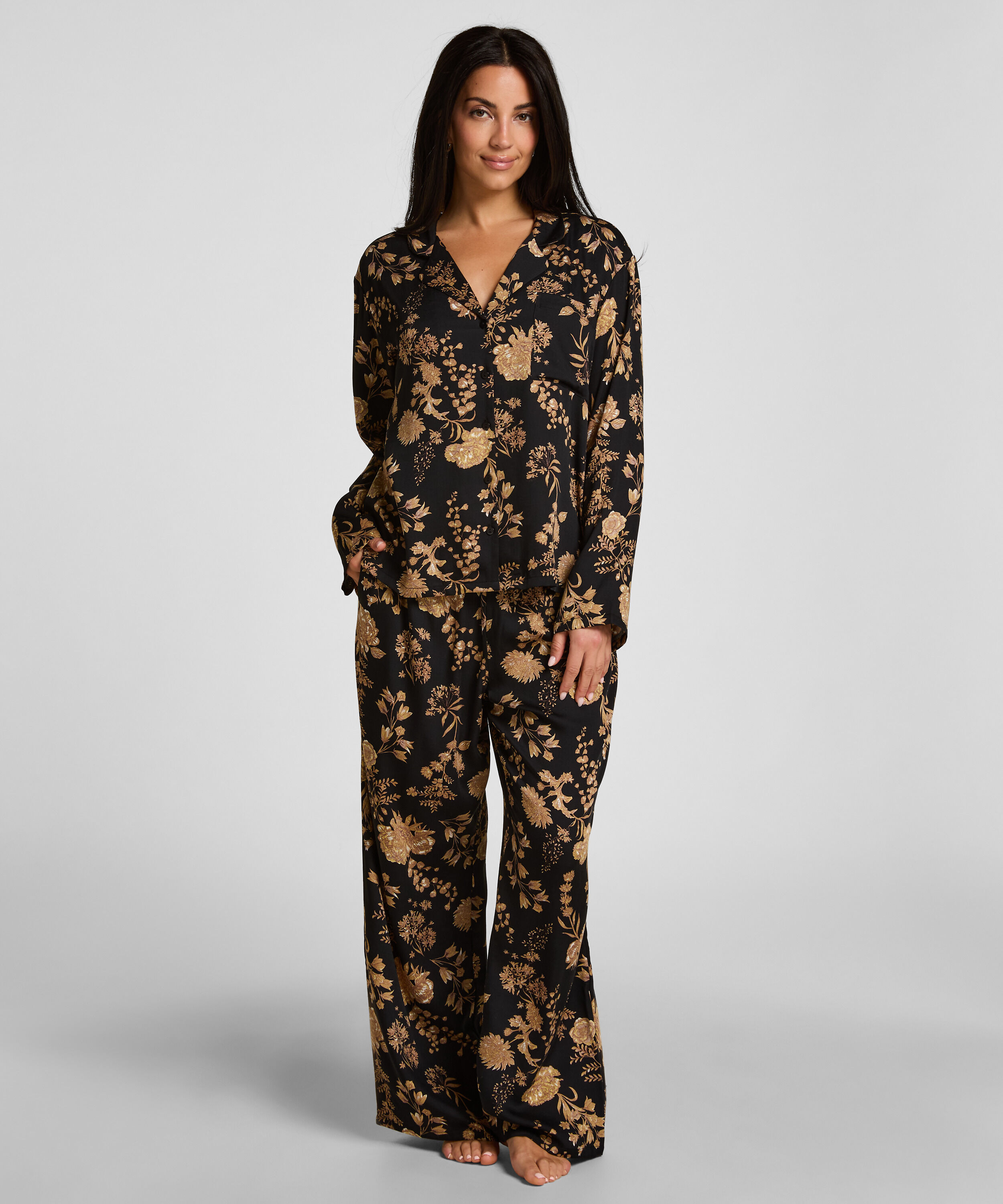 Jacket Woven Print, Black