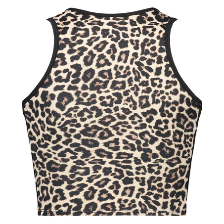 HKMX Leopard Sports cropped tanktop, Gray